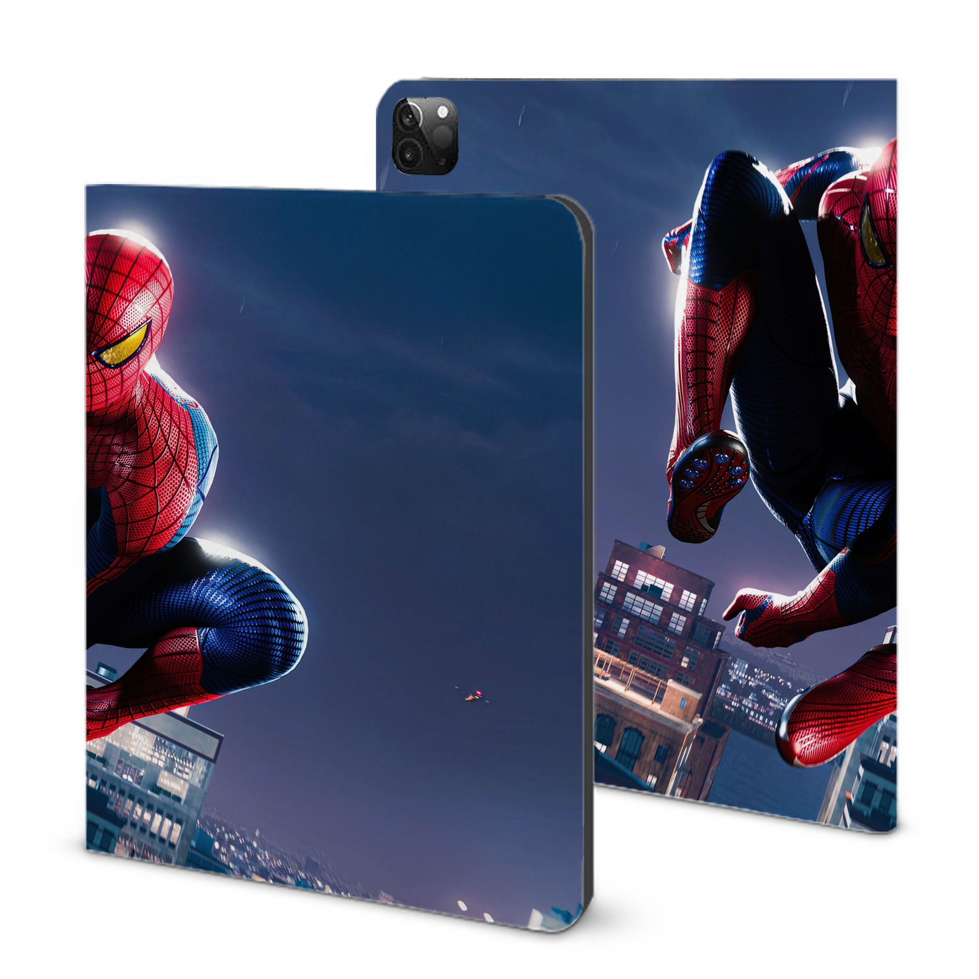 （画像用） Spider Man スパイダーマン IPadケース ペンホルダー付き ブックスタイルデザイン